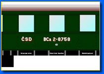 Limitovaná edice modelu rychlíkový vůz Bca2-8758 ČSD