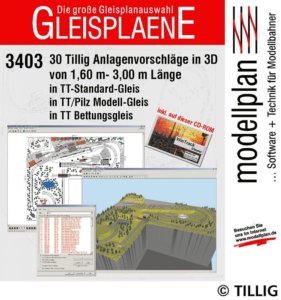 09545 Tillig TT Bahn - Plány kolejišť - 30 návrhů kolejišť ve velikosti TT od 1,6-3m (USB klíčenka)